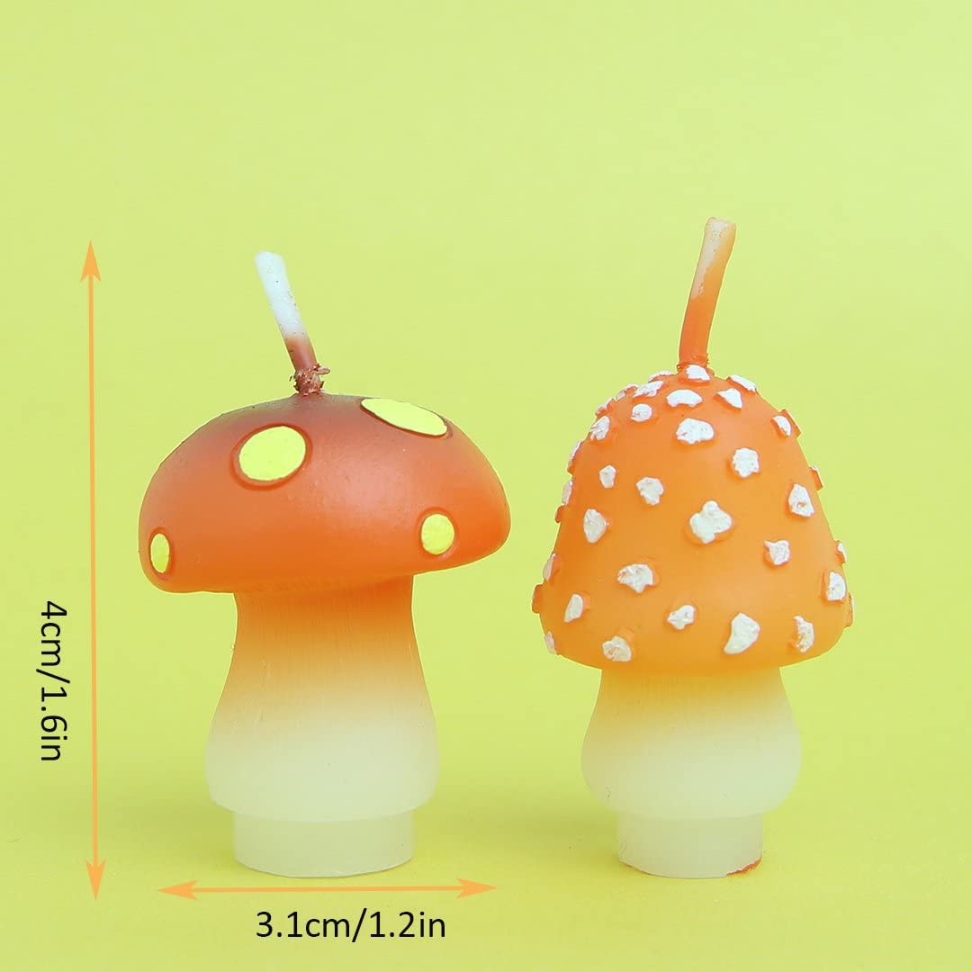 Birthday Candles Mushroom Candles for Party Supplies and Wedding Favor - Image 2