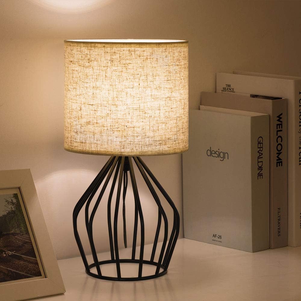 Black Modern Minimalist Table Lamp with Hollow Base - Image 2