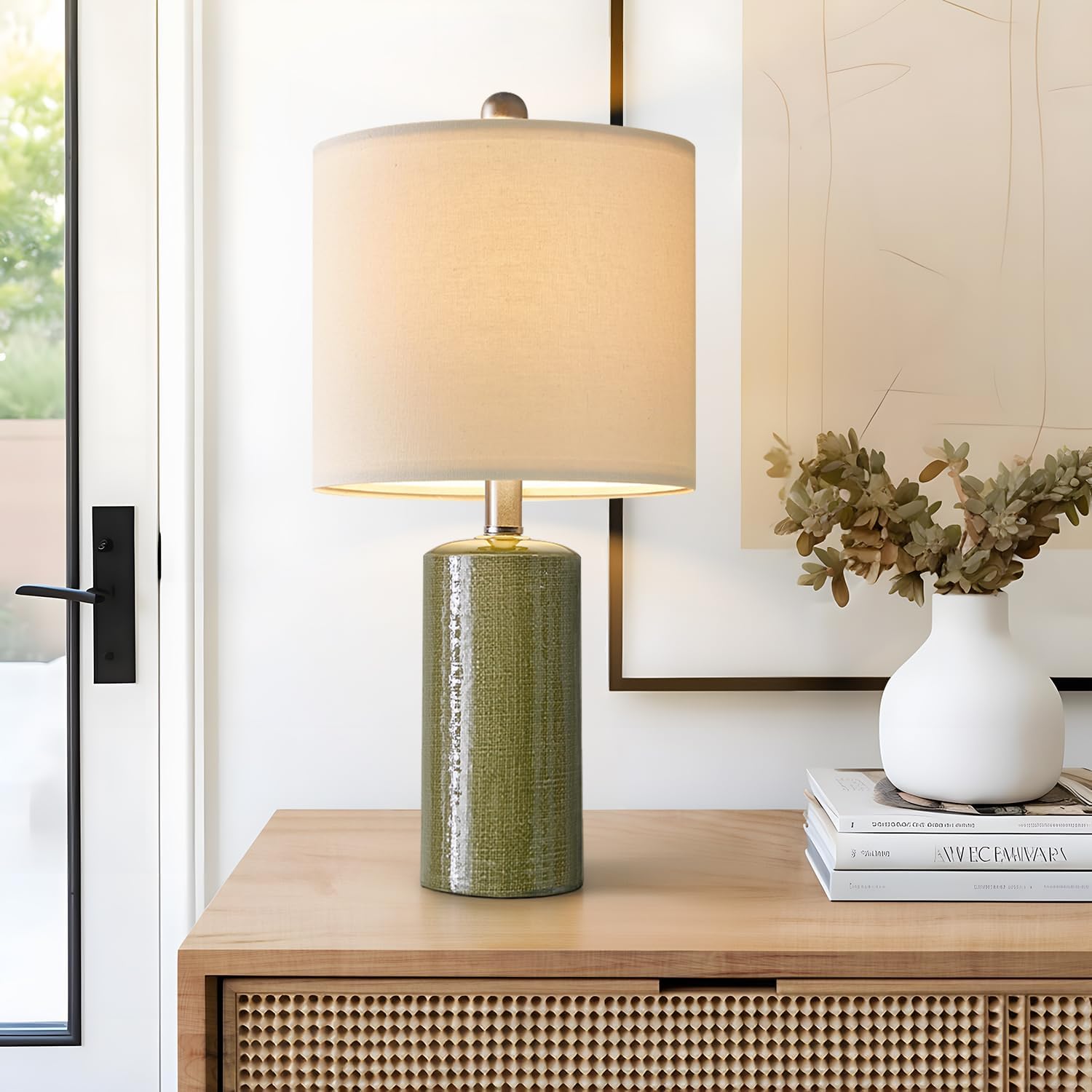 20.25-inch Small Modern Ceramic Table Lamp