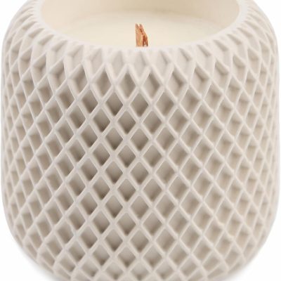 Scented Candles - Luxury Concrete Jar Candle for Home Scented, Soy Wax Candle - Relaxation Gift for Women, Premium Room Décor, Non-Toxic, Great Idea for Gifts (White Dune)